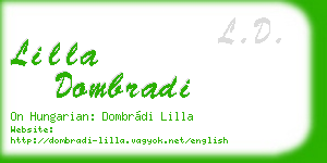 lilla dombradi business card