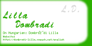 lilla dombradi business card